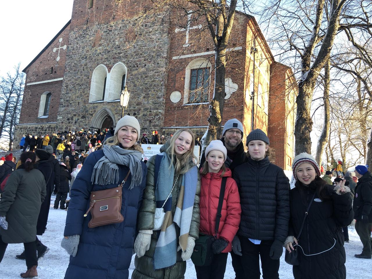 Eve with a Finnish host family